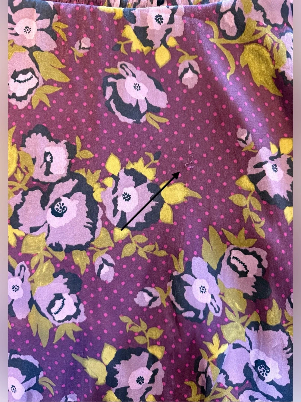Free People Morning Light Mini Dress Size 8 Purple Floral NWT Flaw